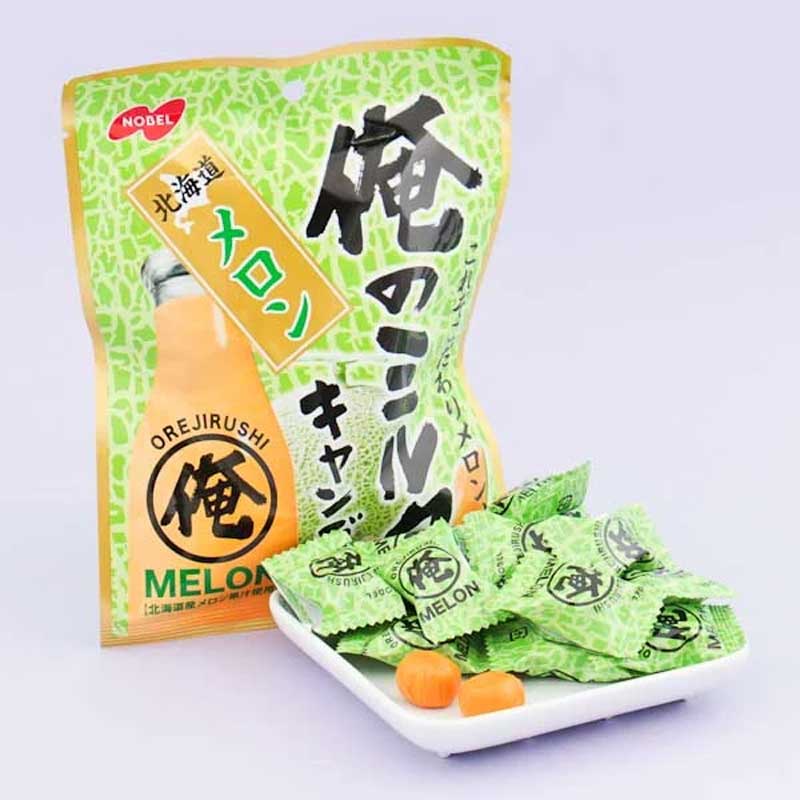 日本进口Nobel诺贝尔糖果北海道哈密瓜味硬糖休闲零食喜糖80g