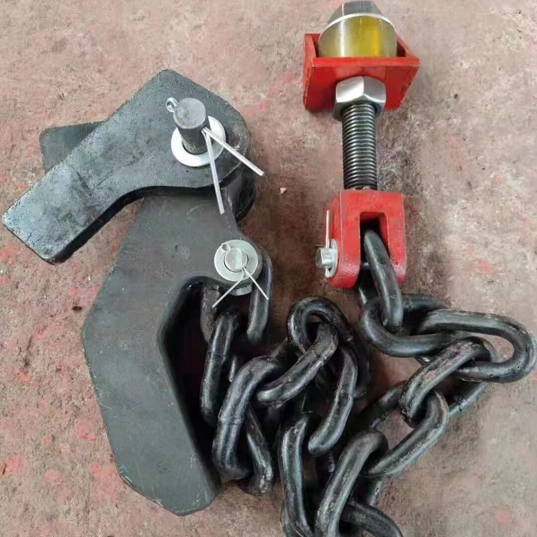 翻斗车配件自卸钩子后八轮工程车自卸车后门铁链自动挂钩锁b钩加