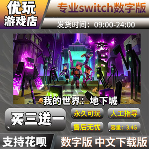 我的世界 地下城 switch 买三送一 中文下载版 switch游戏数字版