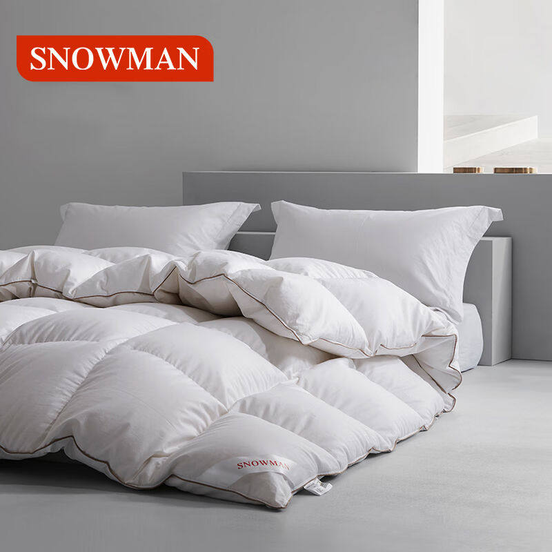 斯诺曼抗菌防绒羽毛被加厚保暖冬被被子白色200*230cm充2.5kg约7.