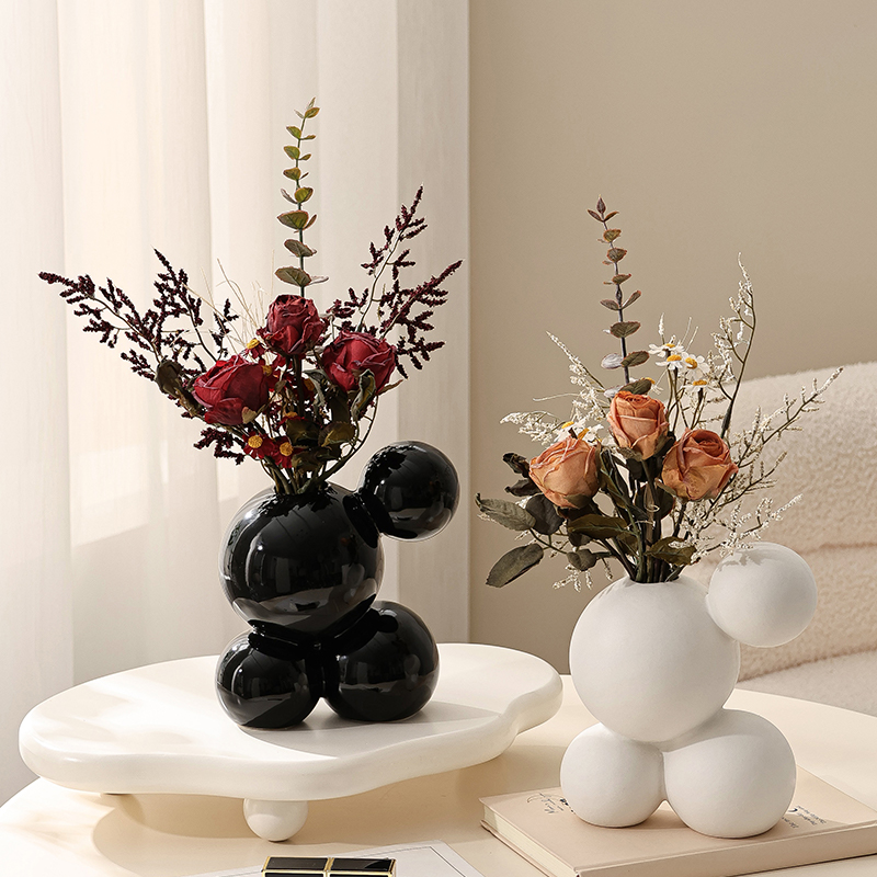 奶油风客厅花瓶陶瓷摆件