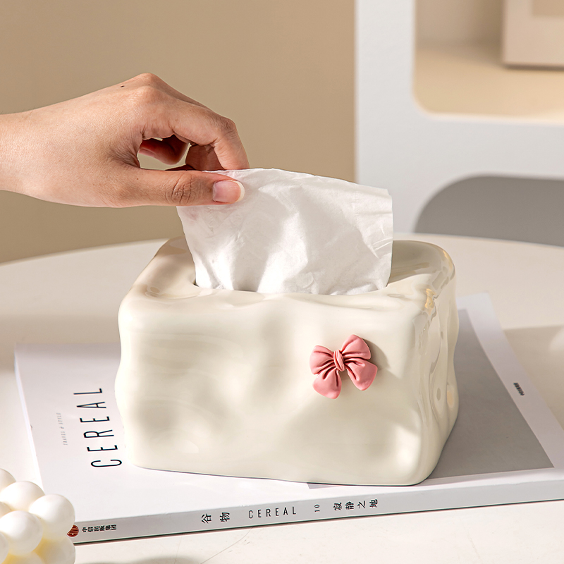 网红陶瓷纸巾盒家用客厅桌面纸抽盒高档轻奢轻奢高档高级感抽纸盒