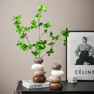 时来运转软装摆件客厅玄关装饰品高级电视柜酒柜一对花瓶礼物