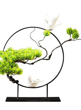 新中式茶室边角茶台几软装饰品民宿酒店样板间高端家具创禅意摆件