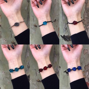 SUIYI 原创设计 macrame水晶琉璃原石编绳手链男女款小众森系礼物