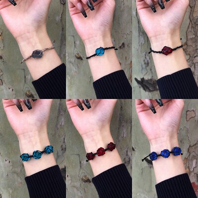 SUIYI 原创设计 macrame水晶琉璃原石编绳手链男女款小众森系礼物