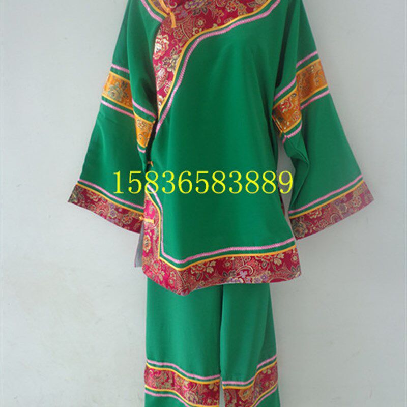 彩旦媒婆丑婆演出衣服戏剧服装戏曲老太婆服O装老奶奶服装老旦服