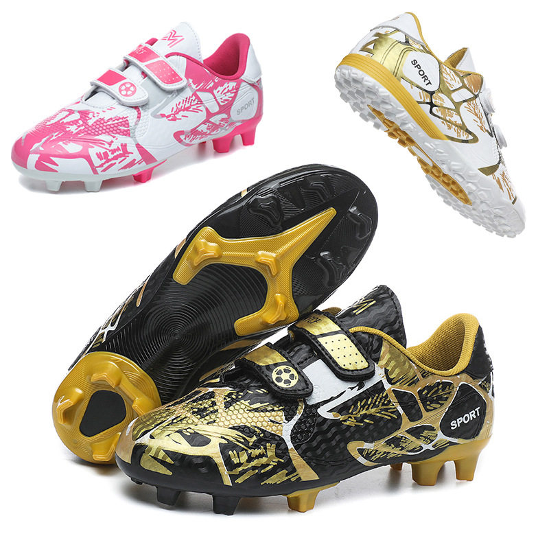 男女儿童足球鞋tf碎钉人造草坪FG钉皮足青少年学生魔术贴训练球鞋,运动鞋new,足球鞋,淘宝优惠券,粉丝福利购,淘宝优惠卷