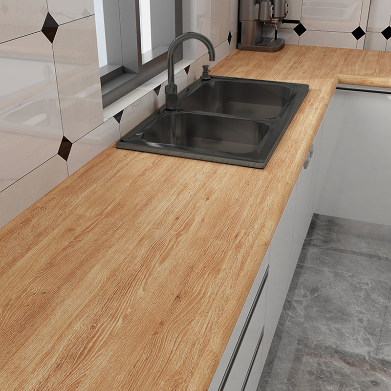 特厚木纹厨房全翻新贴纸