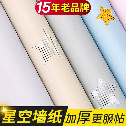 网红墙纸卧室宿舍温馨背景墙壁纸