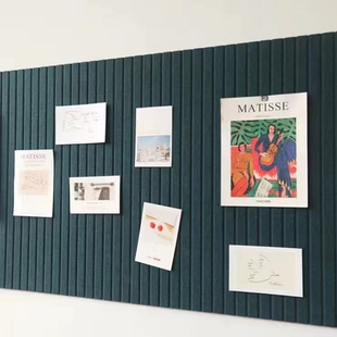 创意竖槽条纹毛毡板照片墙贴留言背景板幼儿园装 饰作品展示公告栏