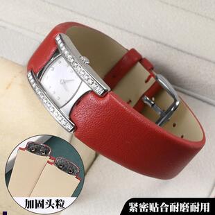 正品适配定制表带EBEL/玉宝方表1216461石英酒桶定制牛皮鳄鱼皮表