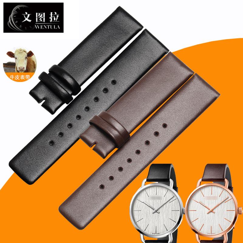文图拉真皮表带适合CK表带K7B211/K7B216/K7B236手表带K7B皮表带