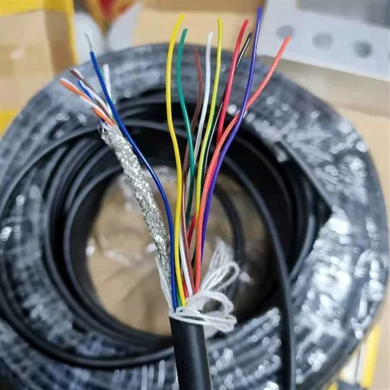带屏蔽一体电缆线网m线加多芯电源信号线混合移动一体电缆锂电汽