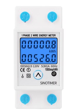 可复位背光单相家用数显电能表导轨电子式多功能电度表 DDS6619型