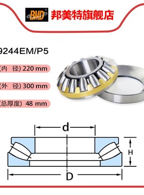 瑞典BMD进口推力滚子轴承29240 29244 29248 29252 29256 E EM P5