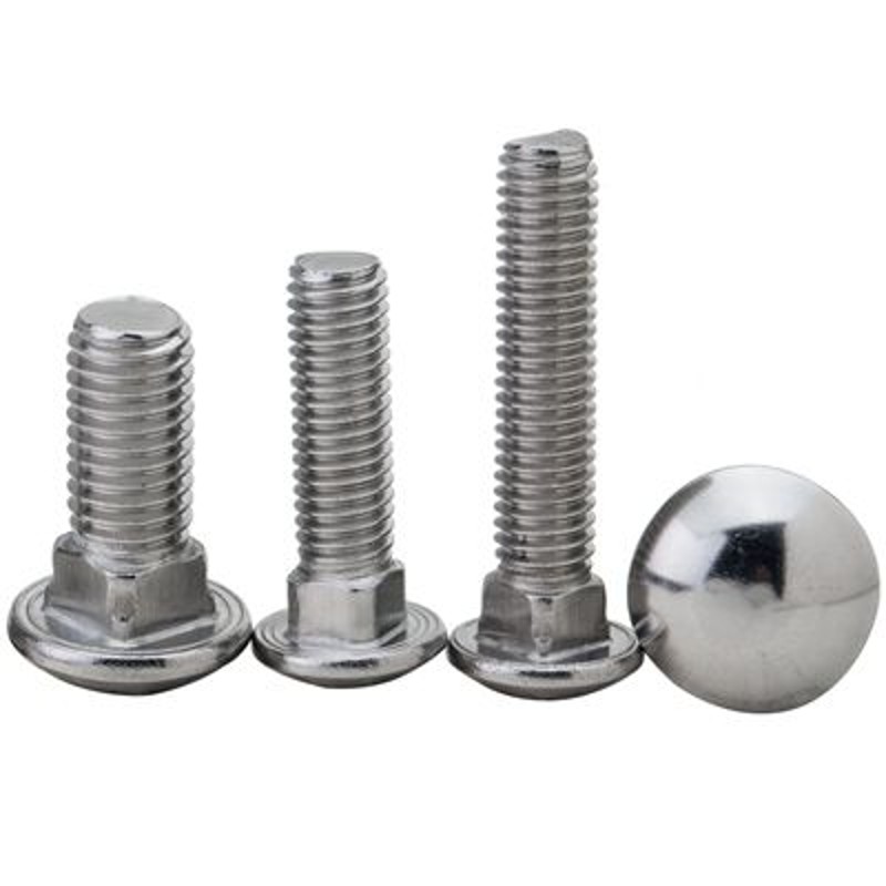 M6M8aM10M12 304大头马车螺丝 不锈钢方颈马车螺栓 半圆头货架螺