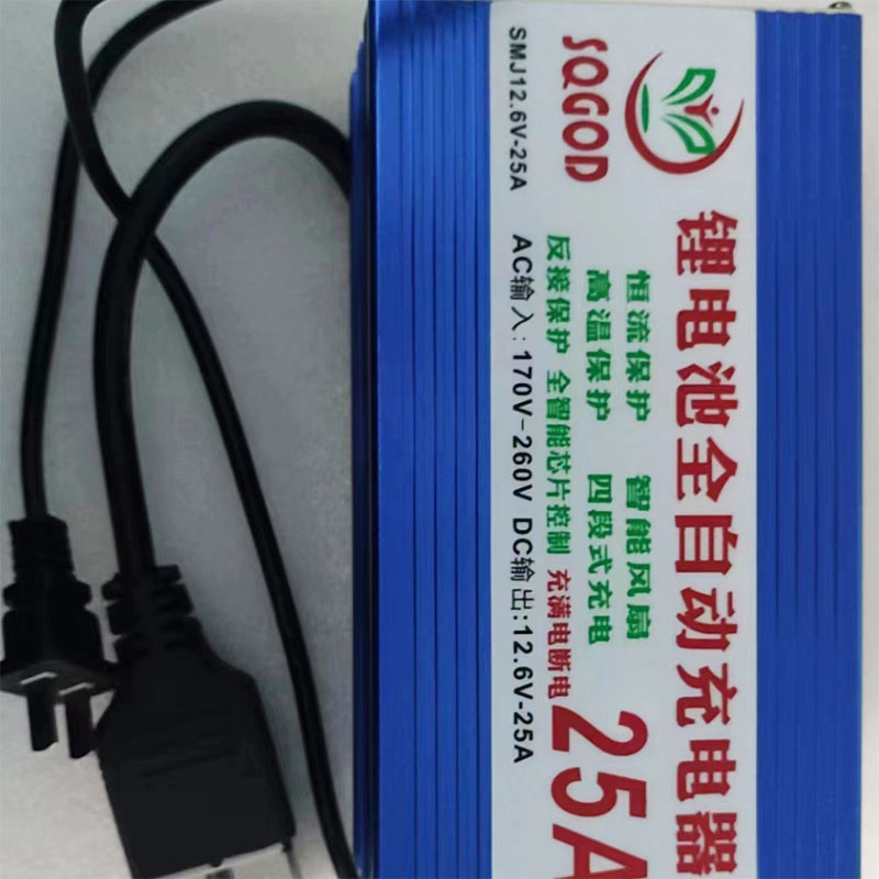 12V锂电池一体机充电器12.6V6A8A10A三元智能聚合物18650组通用