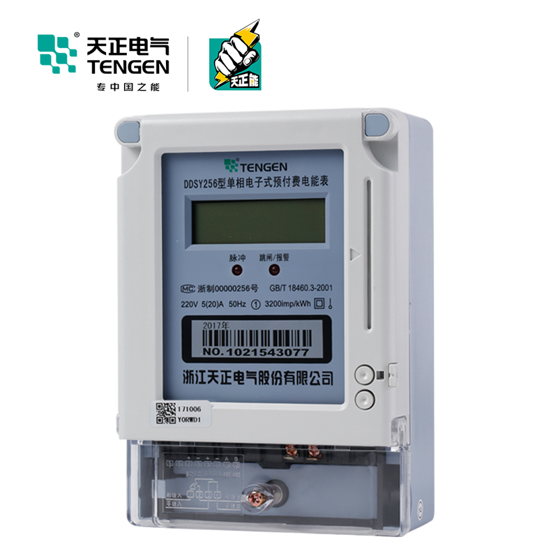 天正DDSY256单相电子预付费电能度表出租房家用物业IC插卡电表220