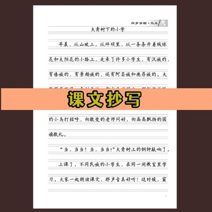 横线格练字帖人教版 小学三四五六年级上下册课文抄写硬笔楷书正楷