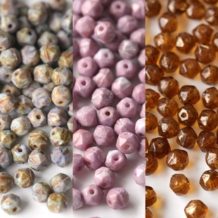 进口捷克珠6mm英切珠手工DIY串珠饰品材料配件散珠 10颗