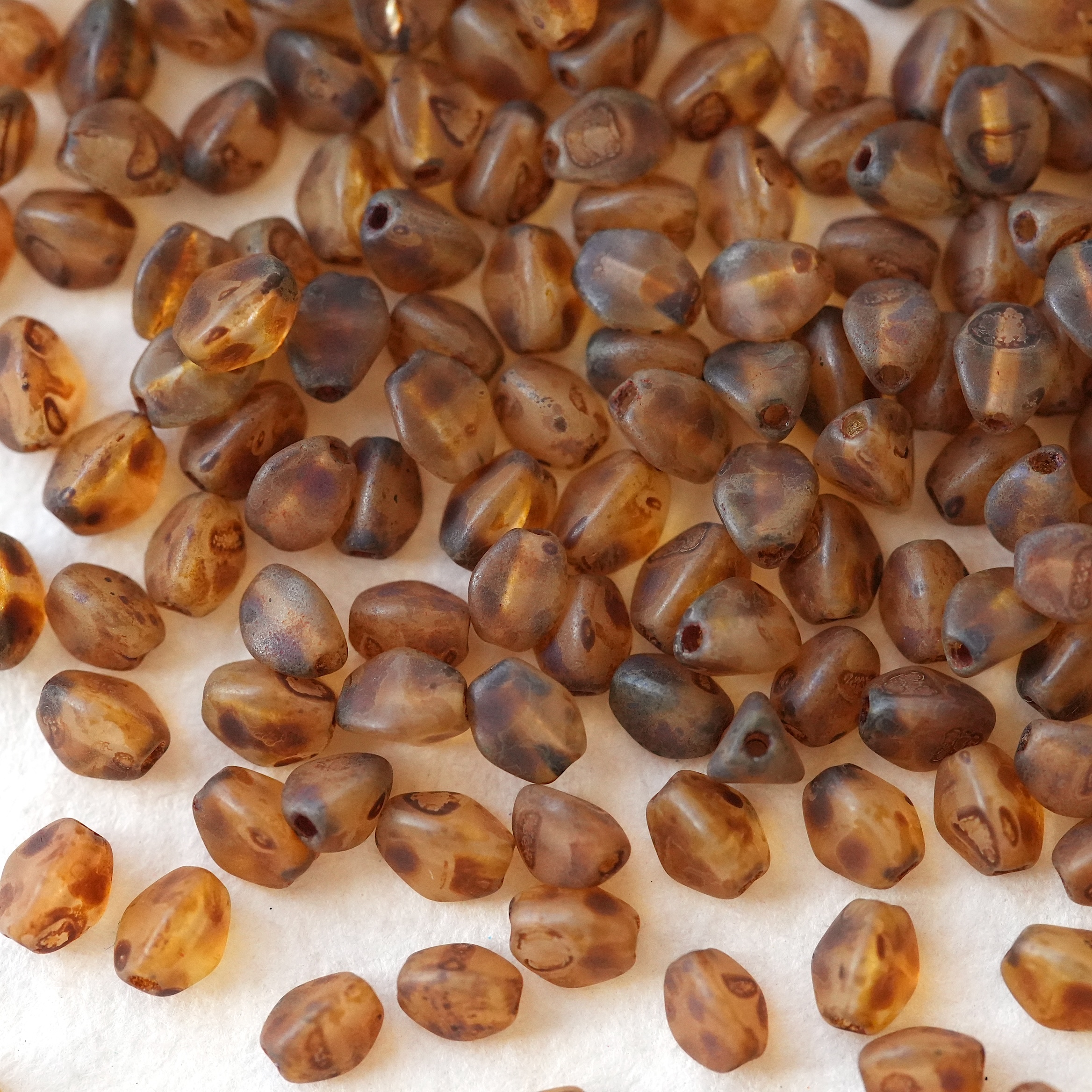 30颗装 进口捷克珠5mm复古杨桃珠手工串珠diy材料配件散珠饰品