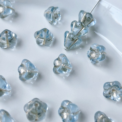 2颗装 进口捷克珠6*8mm复古莲雾花珠手工串珠diy材料配件散珠饰品