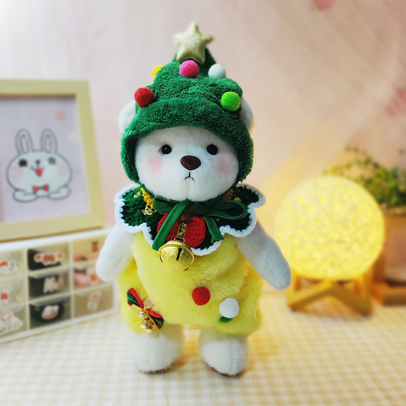 莉娜熊衣服30厘米圣诞节红色娃衣