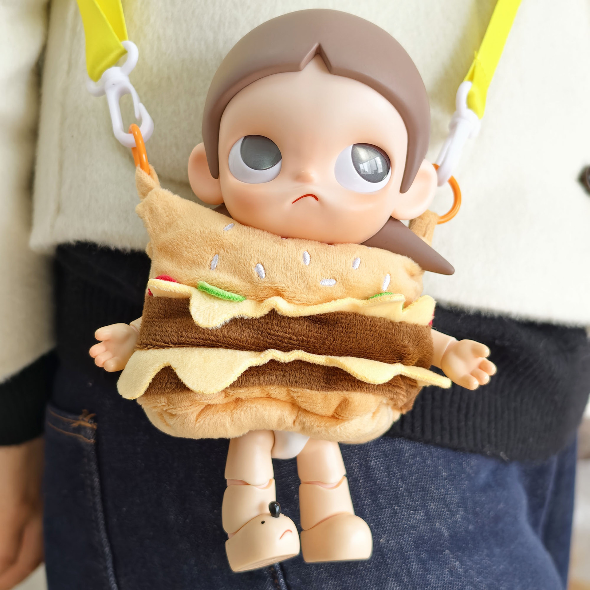 嘎子姐20cm娃衣汉堡外带包换装