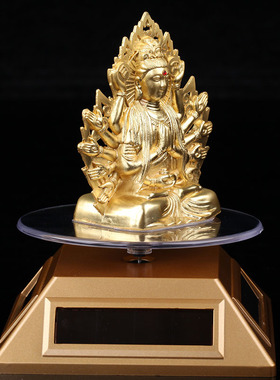 太阳能合金双面千手观音汽车摆件高端厂家高端淘宝代发抖音代发