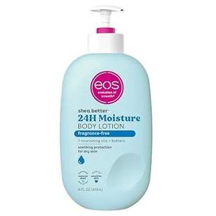 eos Shea Better Body Lotion- Fragrance Free, 24-Hour Hydr