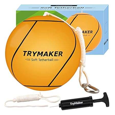 Trymaker Tetherball， Tether Balls  Rope Set for Kids，R