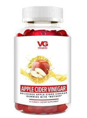 VitaGlobe Apple Cider Vinegar 500mg with B6， B12 and Fola