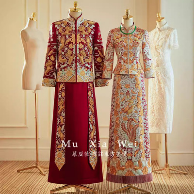 日本品质重工褂皇龙凤褂2025年新款中式新娘礼服显瘦秀禾服结婚嫁