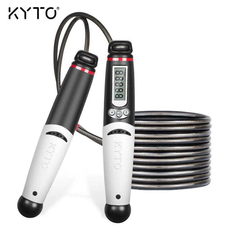KYTO跳绳计数成人专业健身锻炼负重钢丝绳体育比赛跳绳