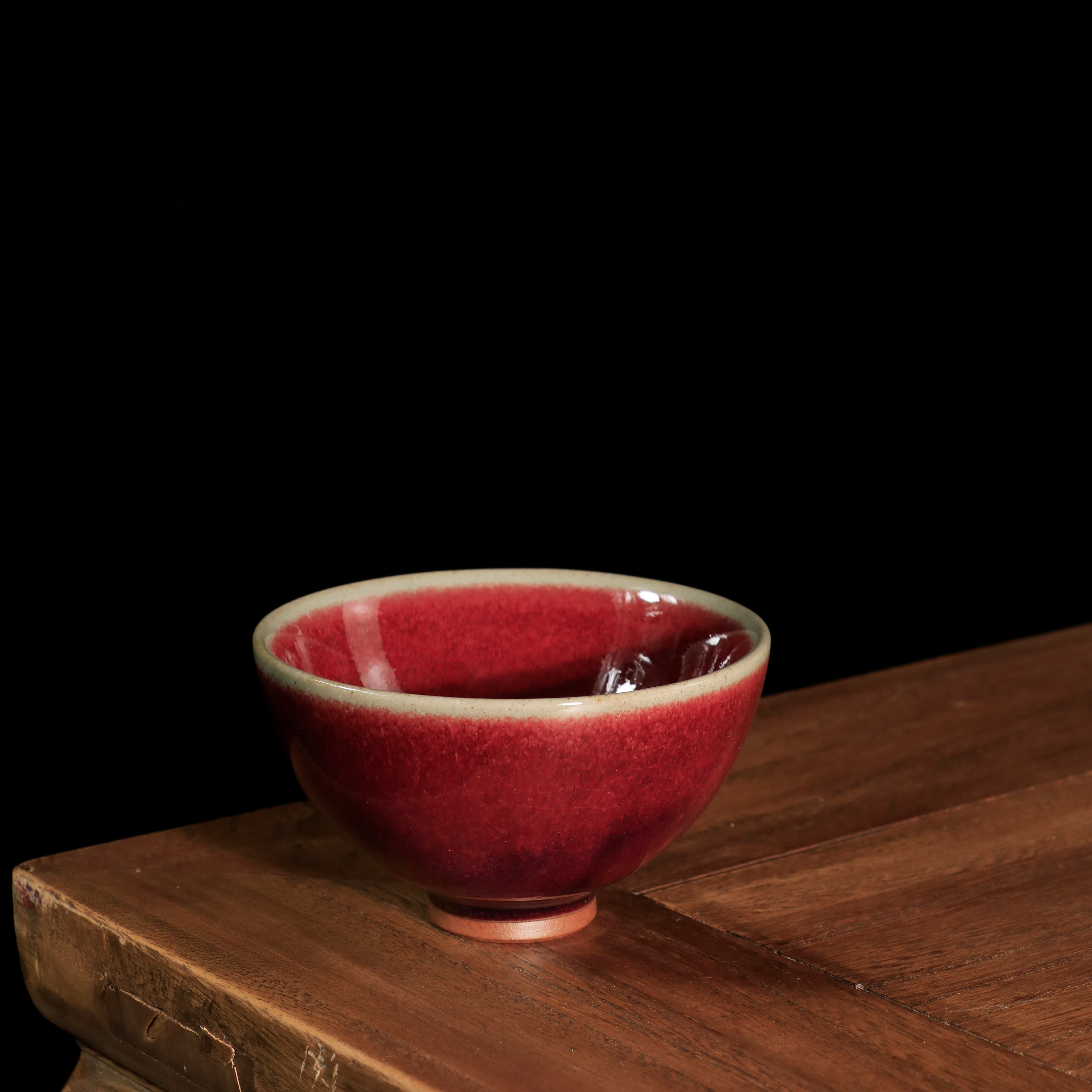 严选钧瓷柴烧主人杯鸡心杯李向阳大师钧窑窑变原矿手作