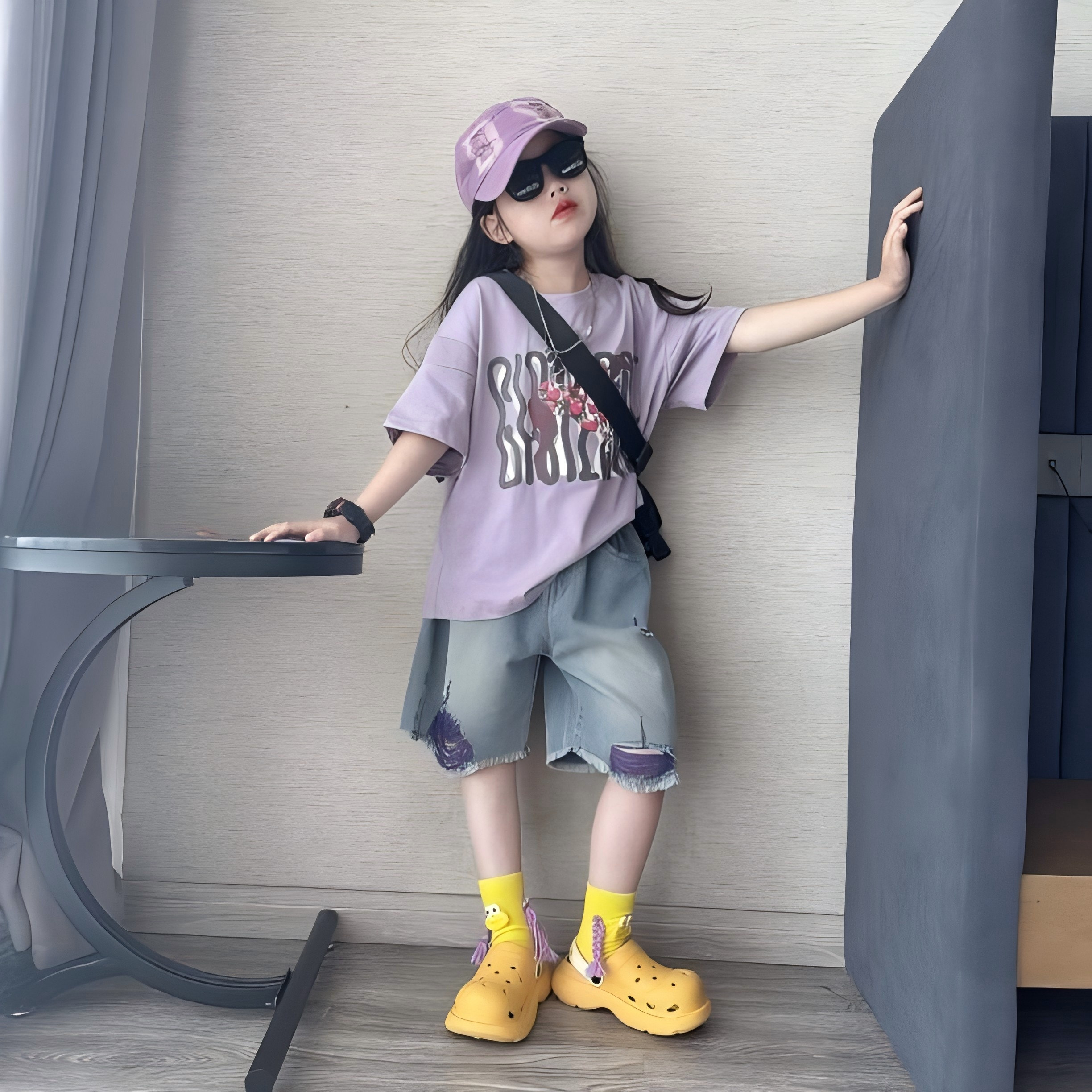 女童夏季牛仔短裤2025新款儿童五分裤薄款夏装中大童宽松休闲裤子