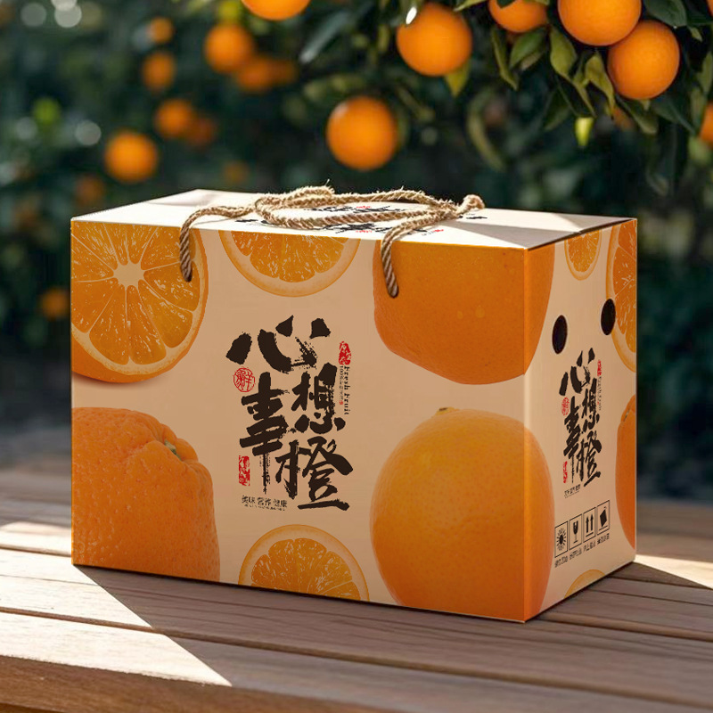 冰糖橙子包装盒礼盒橙子包装箱子橙子礼盒空盒子血橙子礼盒包装盒