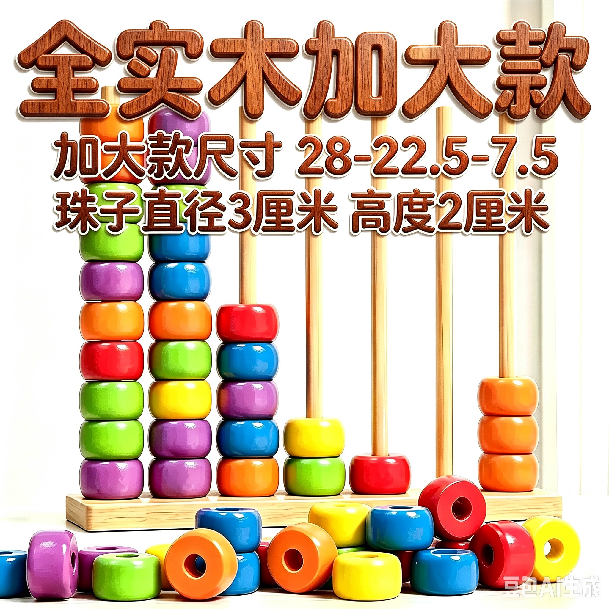 儿童串珠对对碰珠子数学算术幼儿园男女孩3一6岁早教益智玩具桌游图片