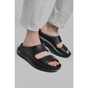 代购Oofos女士运动凉鞋缓震减压吸震支撑足弓支撑防滑耐磨黑色