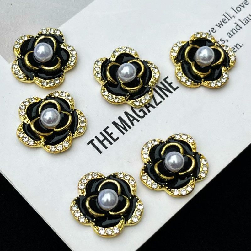 玖阁家新品点钻滴油合金玫瑰花手工DIY发饰头饰配件