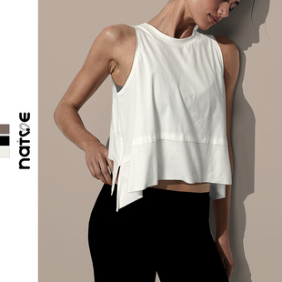 宽松背心罩衫女运动健身背心女外穿速干长款运动T恤无袖健身衣 薄