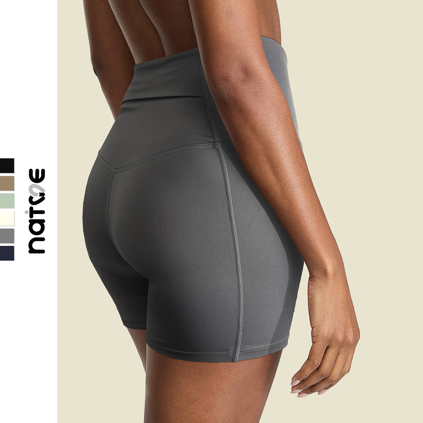 无痕外穿显臀高腰瑜伽三分裤女紧身弹力裸感瑜伽健身短裤训练裤薄,运动服/休闲服装,运动中长裤／短裤,淘宝优惠券,粉丝福利购,淘宝优惠卷