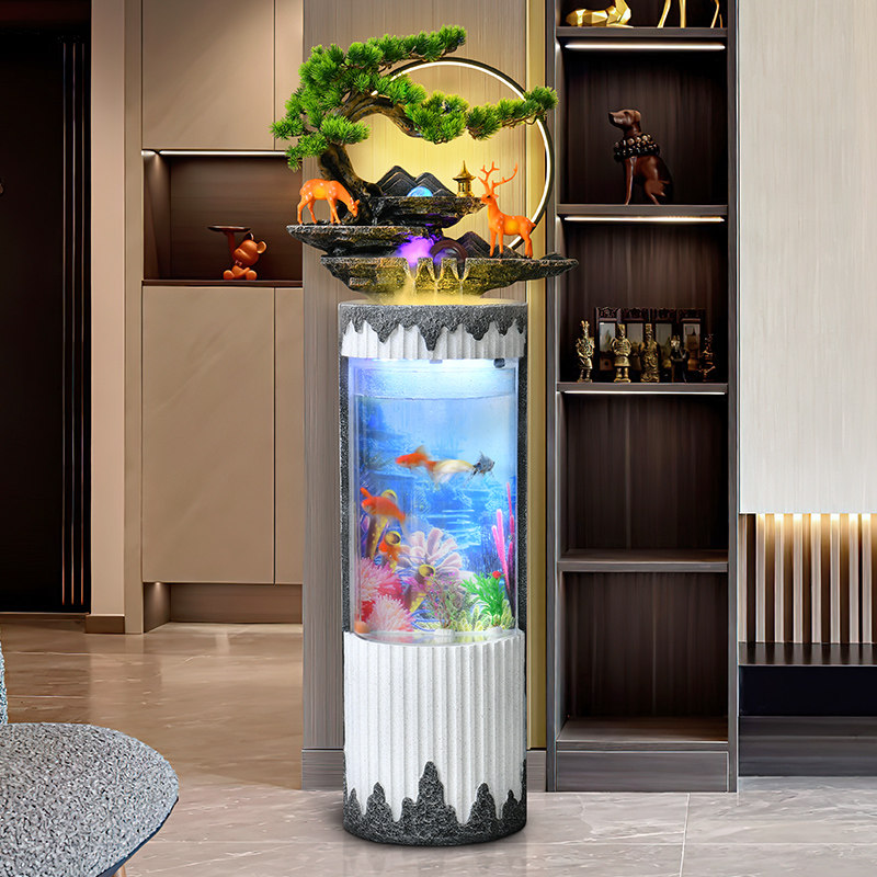 居如家客厅鱼缸流水摆件假山落地大堂酒店会所茶室景观家居装饰品,家居饰品,流水摆件,淘宝优惠券,粉丝福利购,淘宝优惠卷