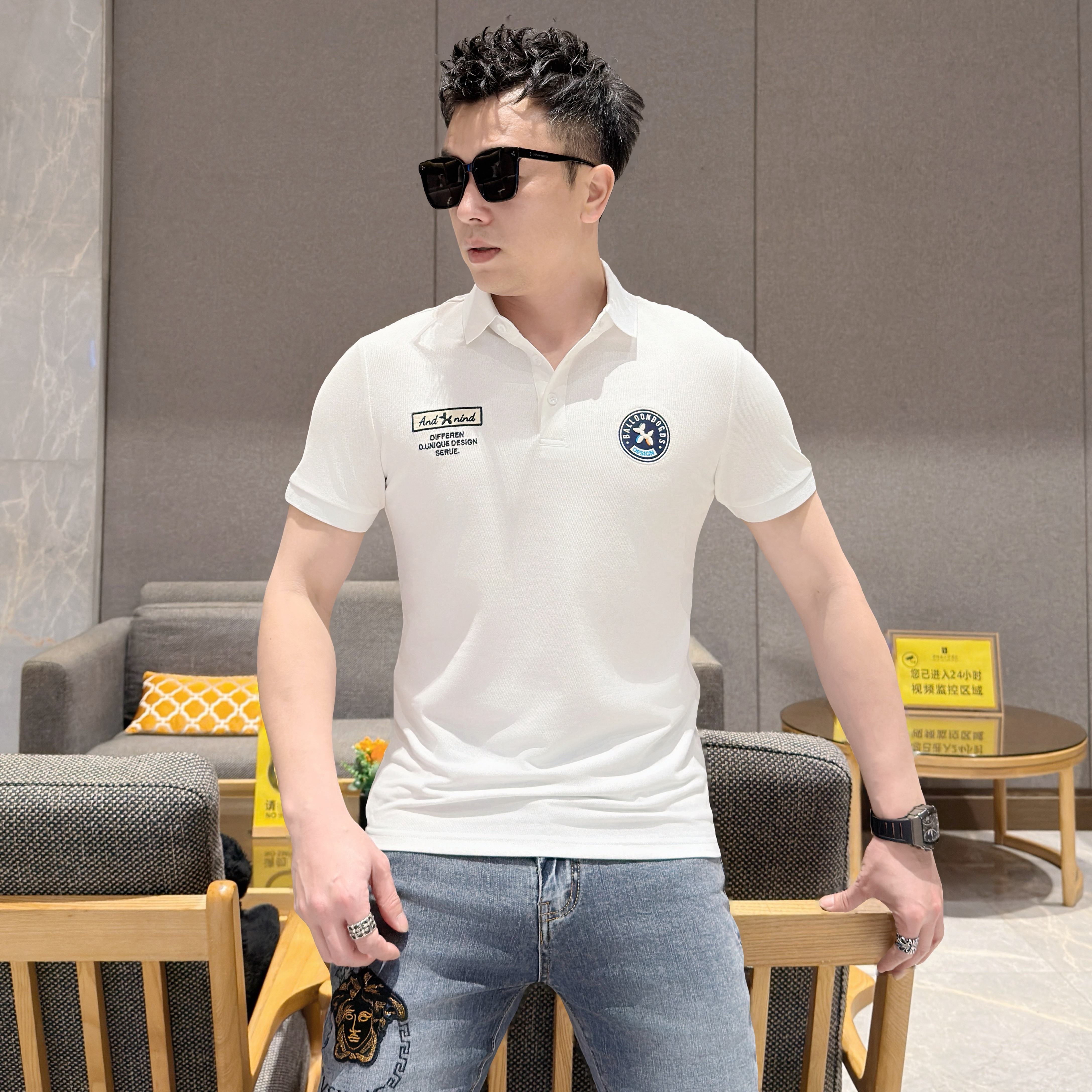 夏季男士商务翻领POLO短袖T恤