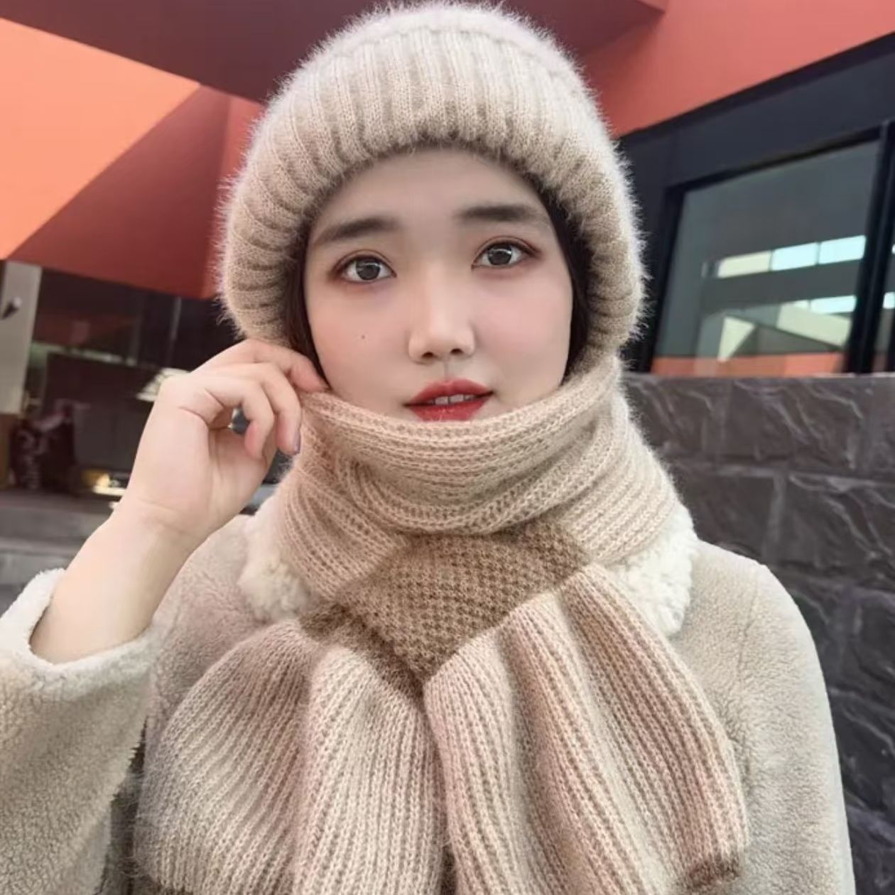 新款帽子女加绒加厚包头帽冬季