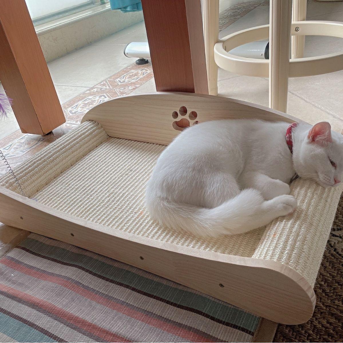 高端实木猫抓板布偶猫猫沙发平板剑麻垫猫咪耐抓不掉屑