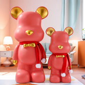 暴力熊存钱罐大号只进不出客厅落地装 饰品摆件儿童生日礼物储蓄罐
