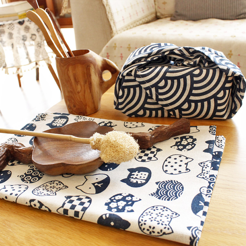 日式和风餐垫布复古餐巾盖巾盖布棉麻餐桌布艺垫子网红拍照背景布,居家布艺,餐垫,淘宝优惠券,粉丝福利购,淘宝优惠卷