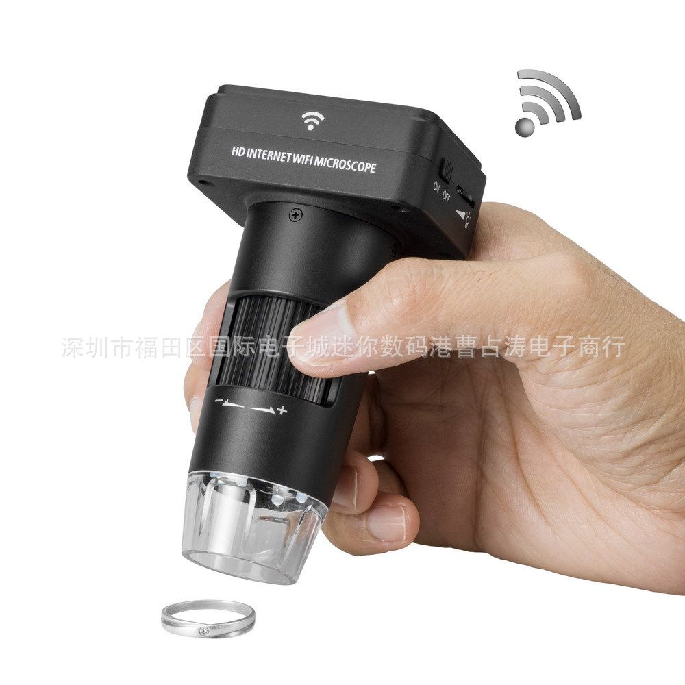 300倍新款高清wifi珠宝鉴定工业检测电子显微镜 可远程wifi数码放